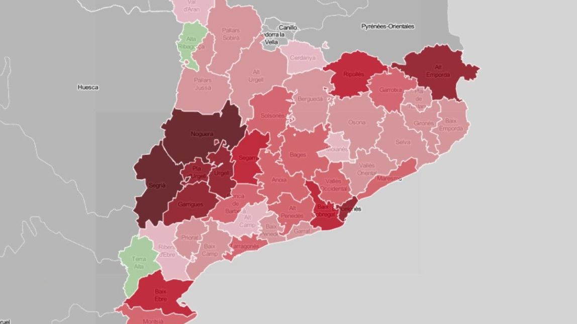 MAPES Vint comarques han duplicat els positius de coronavirus en l'última quinzena