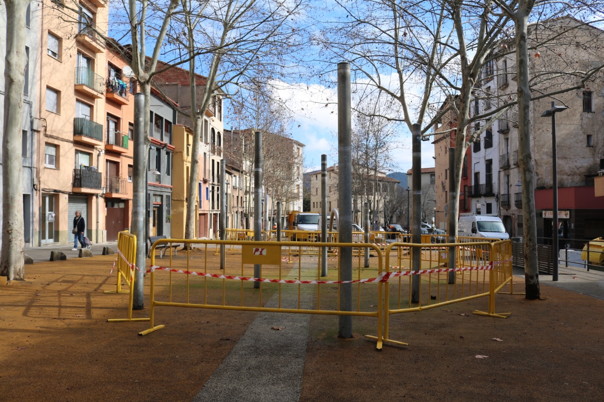 Imatge del passeig de la Muralla en obres - Pau Masó