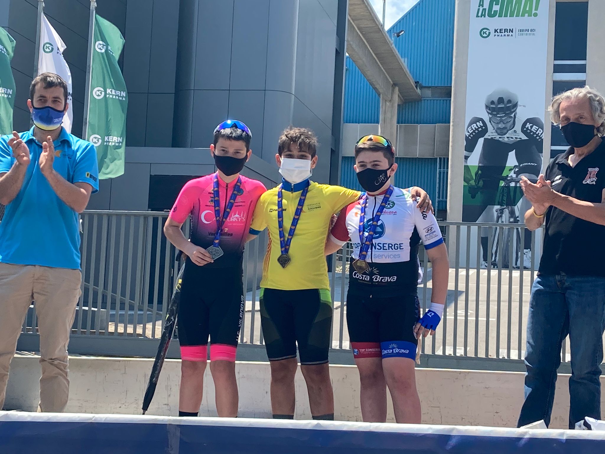 Cinc podis catalans de l'Escola de Ciclisme Vallès
