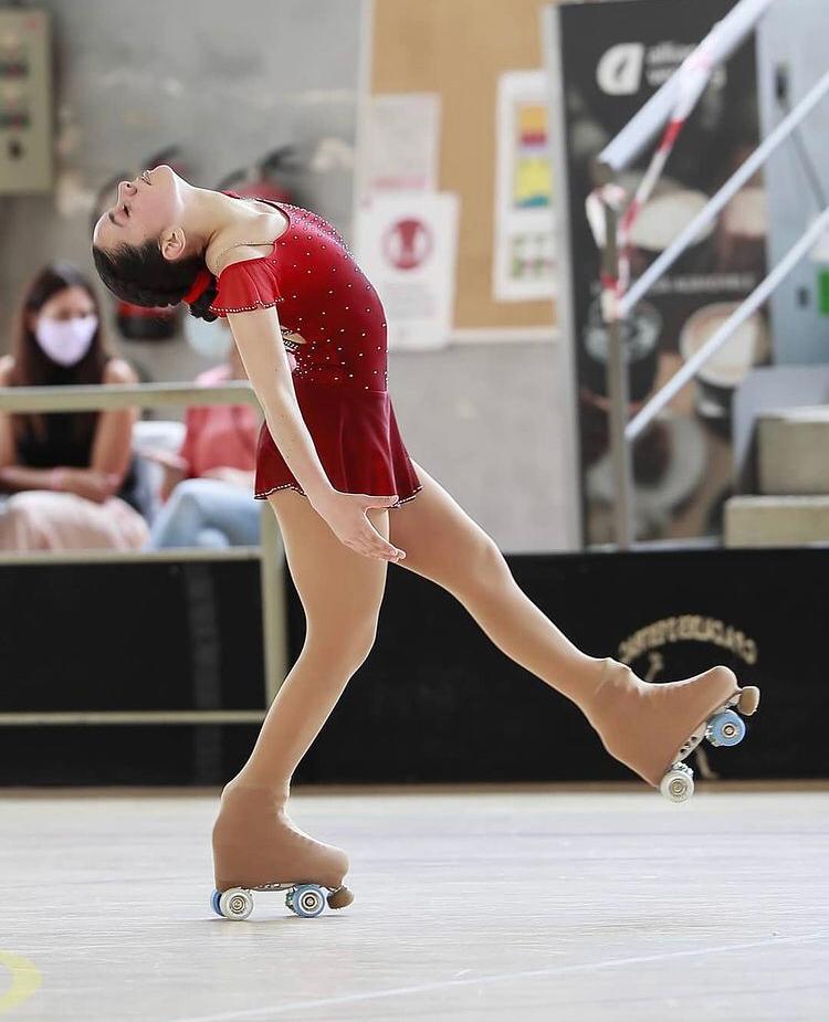 Sonia Onandia, al Campionat de Catalunya juvenil de patinatge artístic