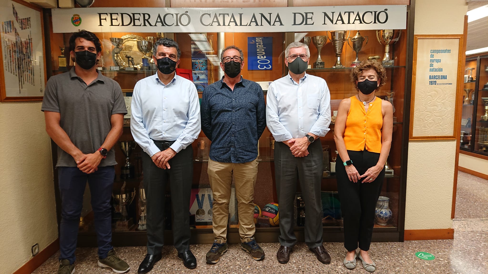 La nova junta del CN Terrassa visita la Federació Catalana