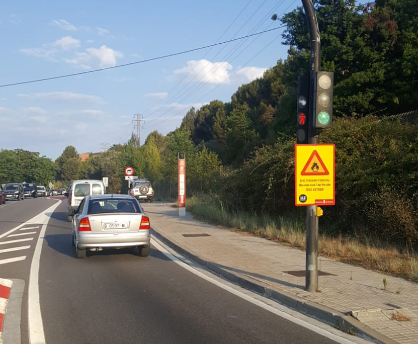 Alerta per risc molt alt d’incendi forestal