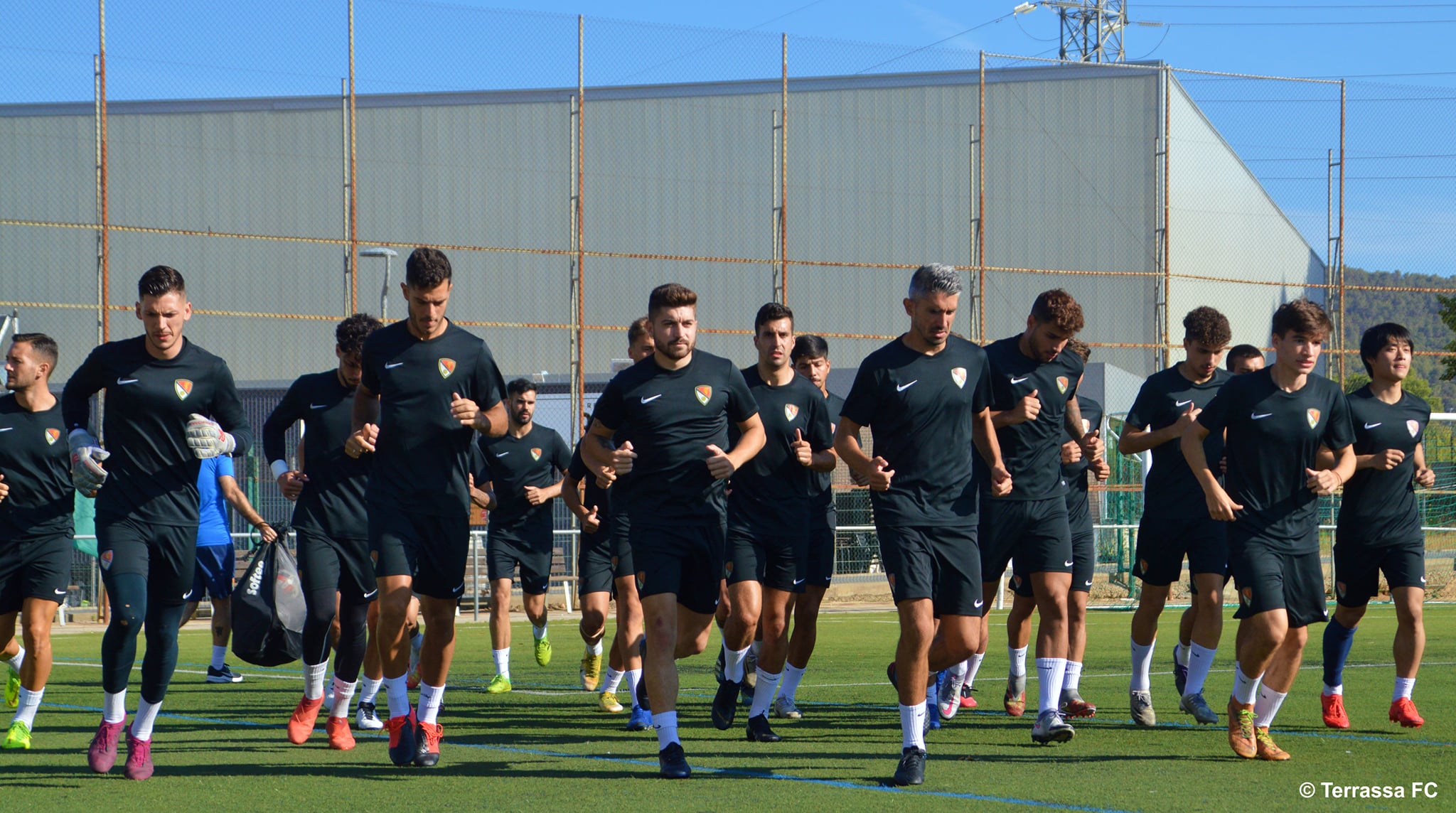 Primer entrenament del Terrassa FC al Bon Aire