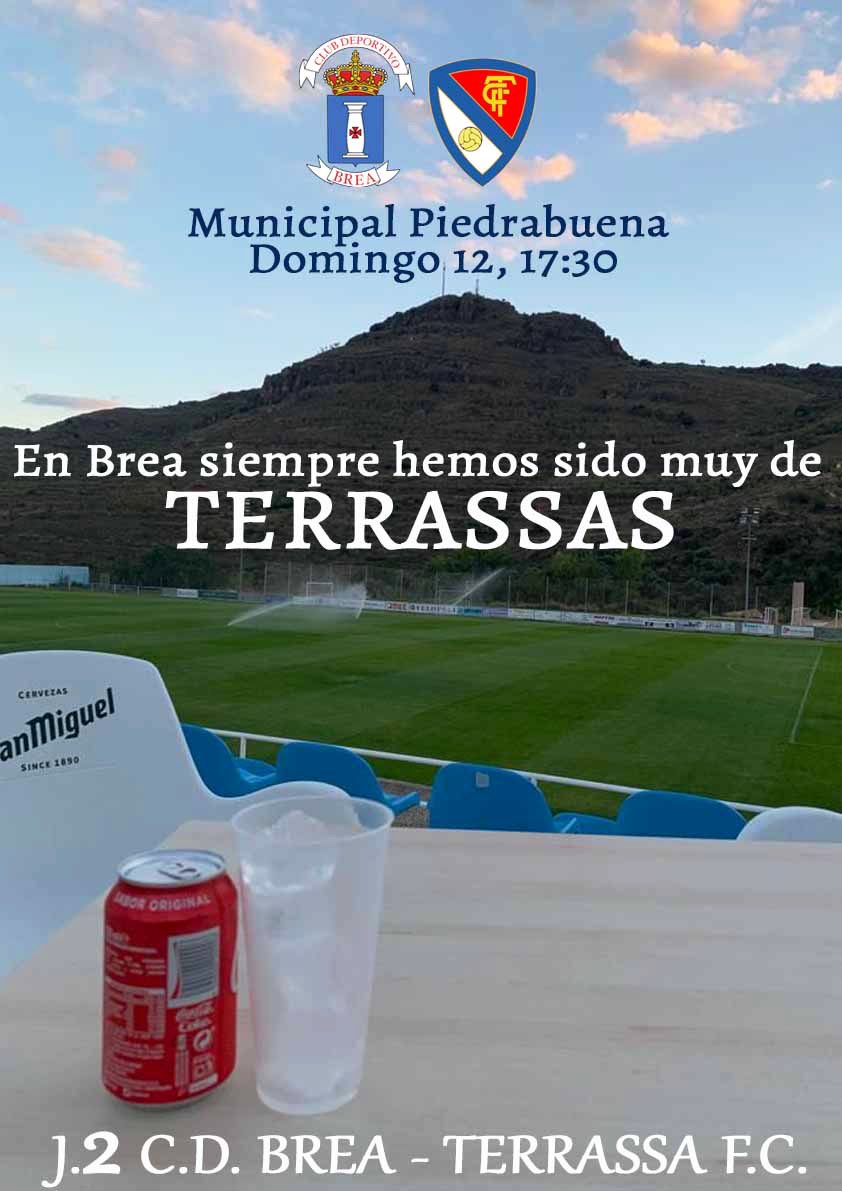 L'original cartell del Brea contra el Terrassa FC