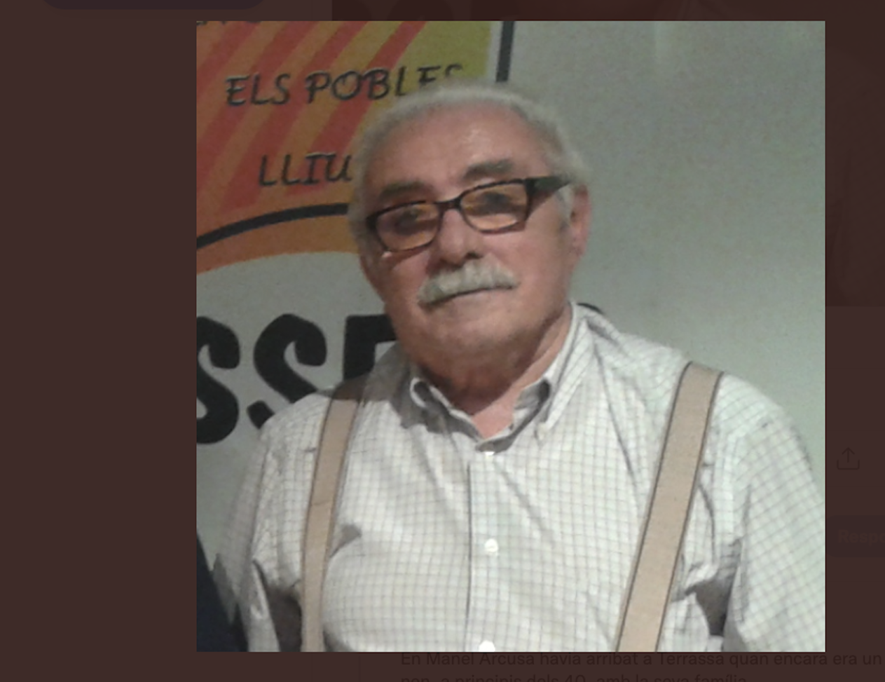 Mor Manuel Arcusa, militant del Front Nacional de Catalunya a Terrassa