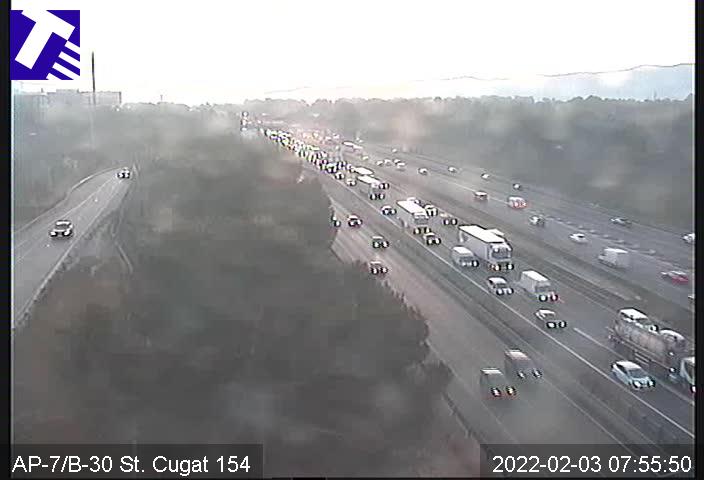 Un accident talla un carril de l'AP-7 a Sant Cugat