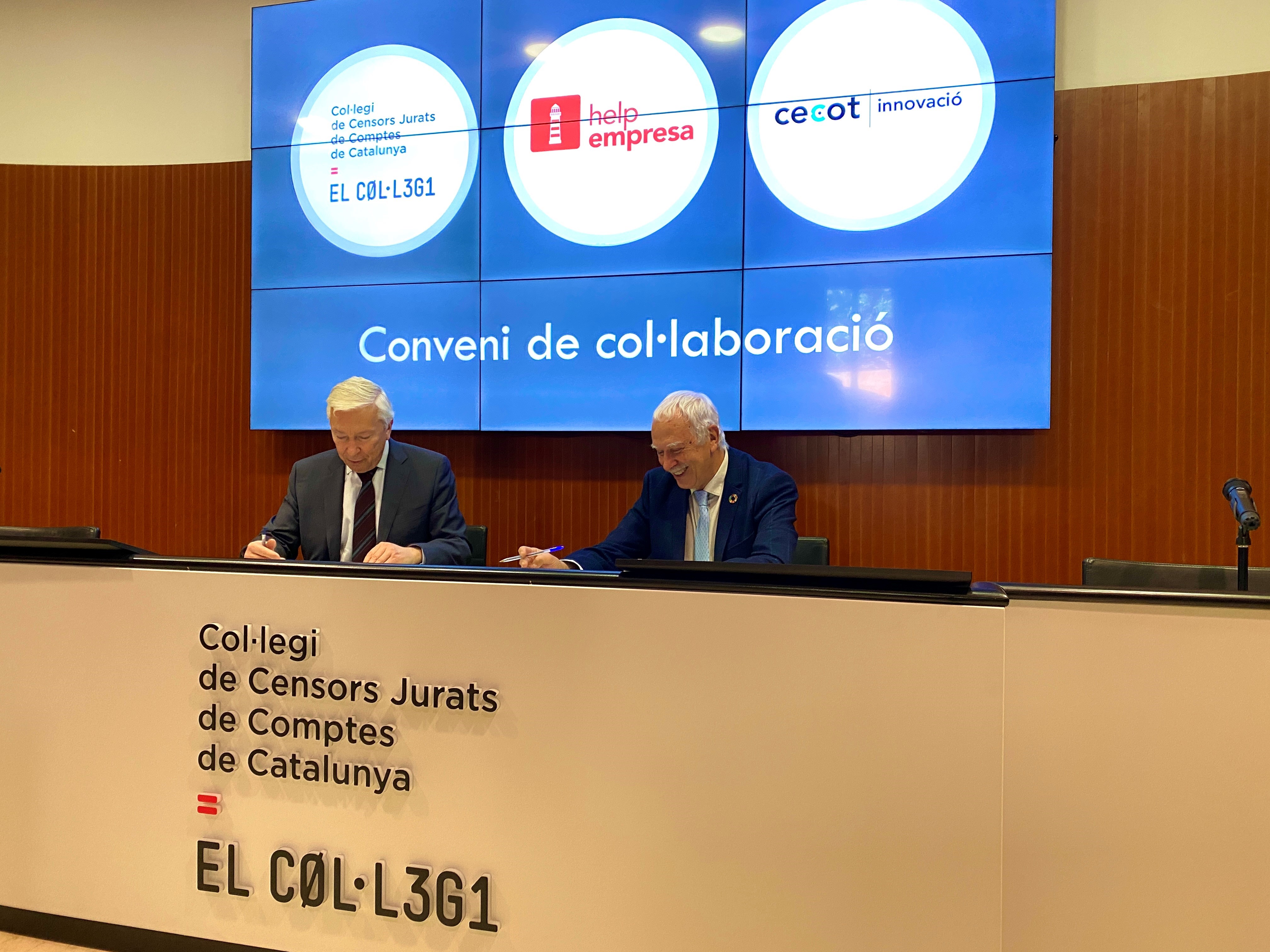El Col·legi de Censors Jurats de Comptes de Catalunya s’adhereix al HelpEmpresa de la Cecot
