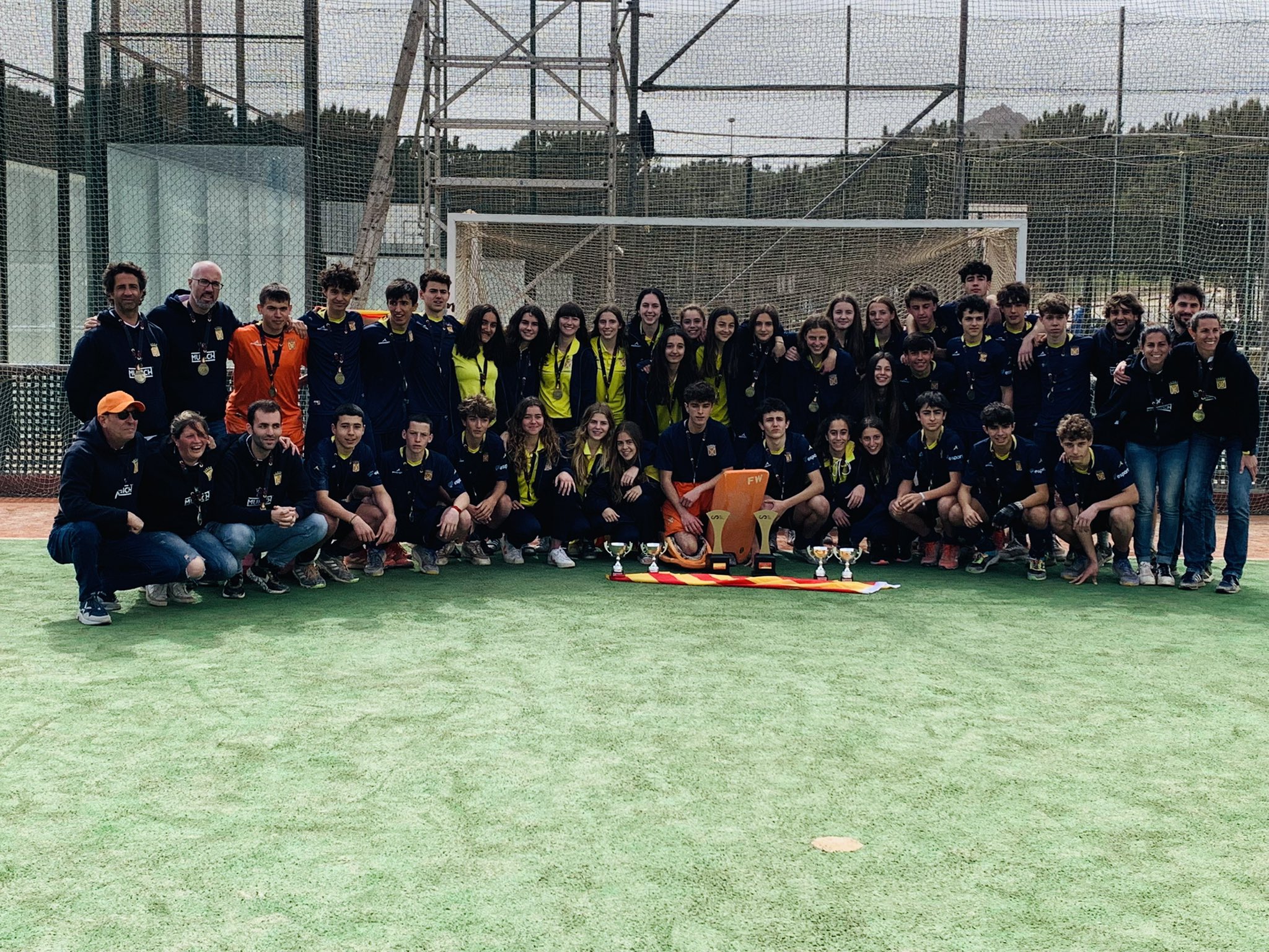 Les seleccions catalanes sub-16 de hockey, campiones d'Espanya