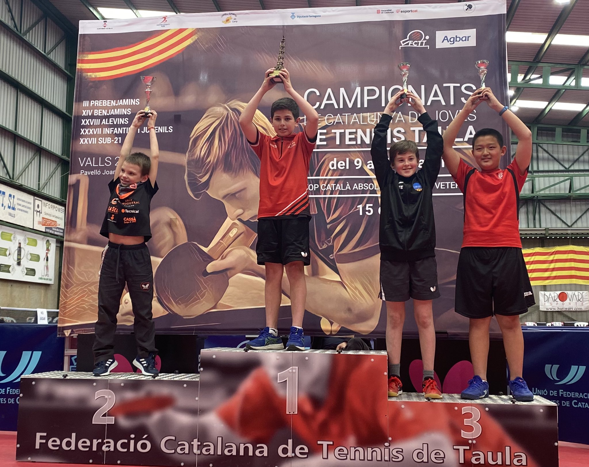 Roc Gibert es proclama campió de Catalunya aleví de tennis taula