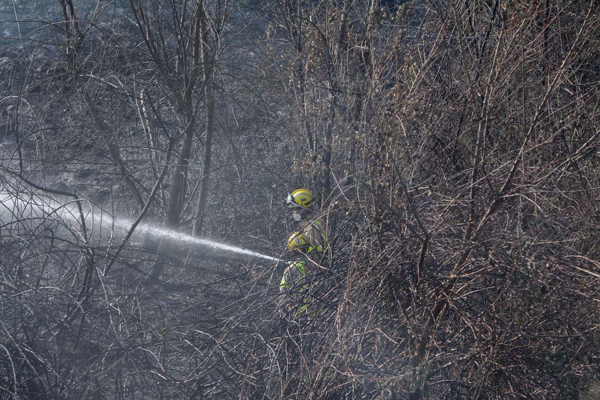 Incendi de 0,8 hectàrees a Terrassa