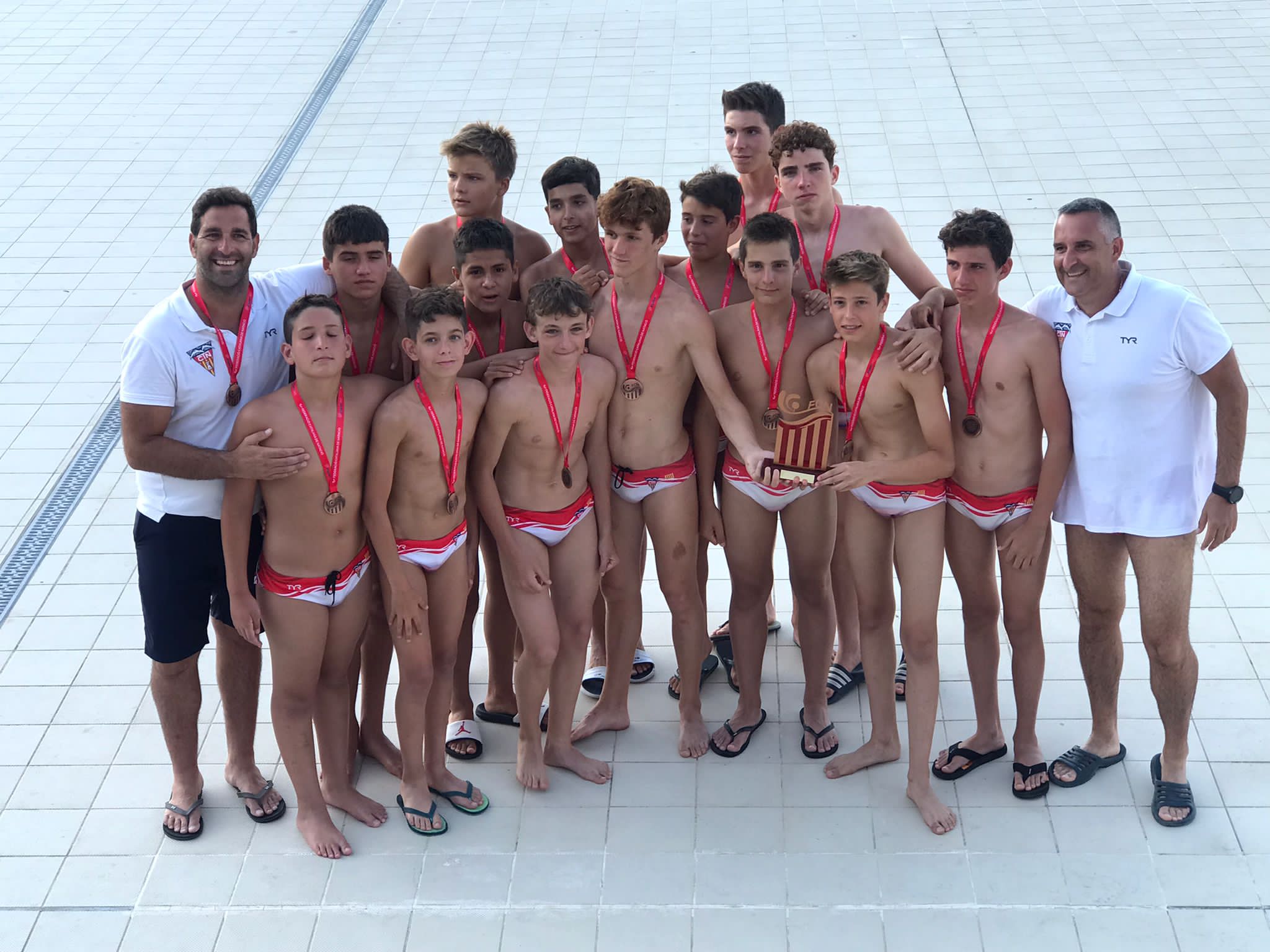 El CN Terrassa, tercer en el Campionat de Catalunya de waterpolo infantil masculí