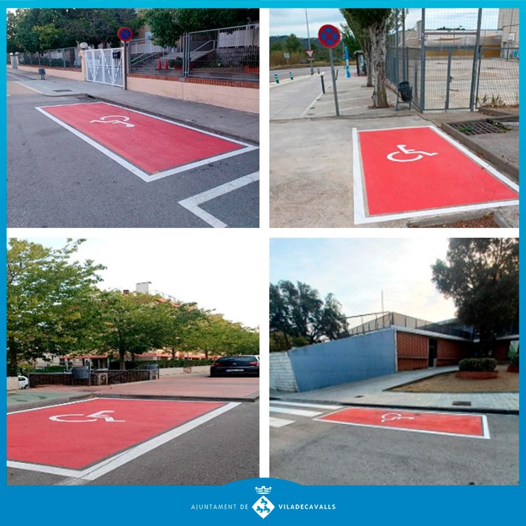 Places per a persones amb mobilitat reduïda a Viladecavalls