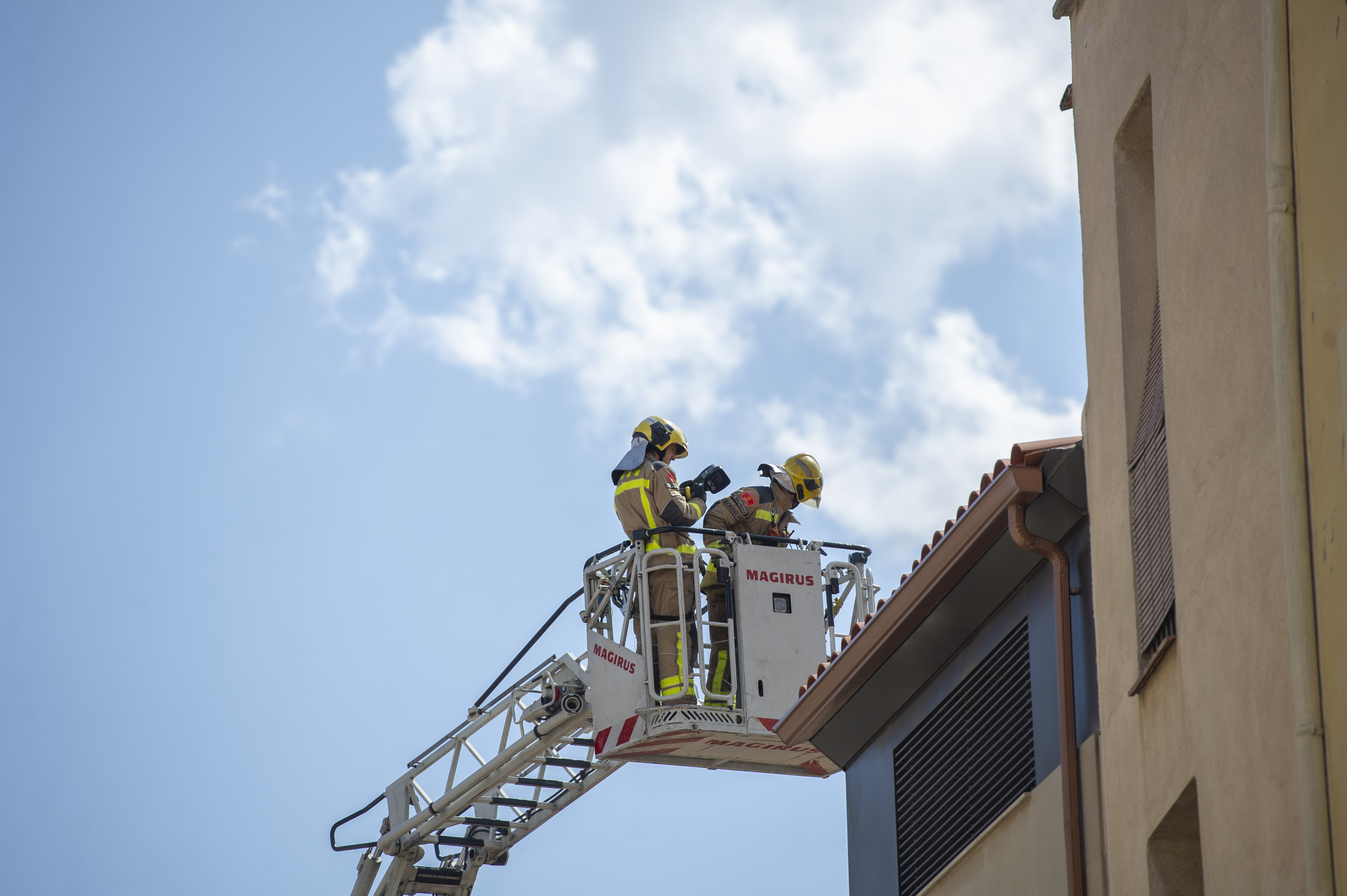 Rescat d'un paleta ferit en un accident laboral a Terrassa