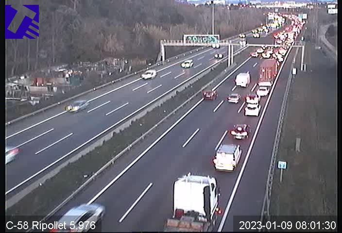 Un accident a Ripollet talla un carril de la C-58 en sentit nord