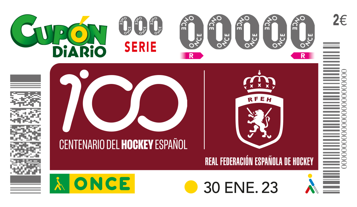 Cupó especial de la ONCE pel Centenari de la RFEH