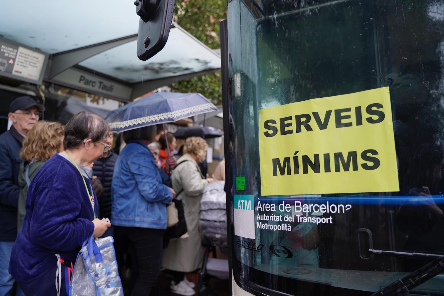 La vaga d'autobusos transcorre sense grans incidències a Sabadell