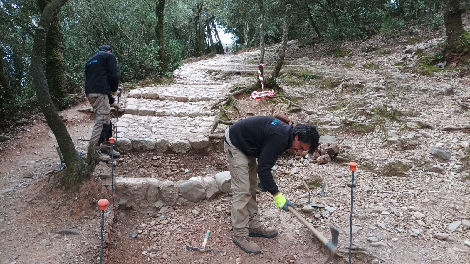 Obres a l'accés a la Mola