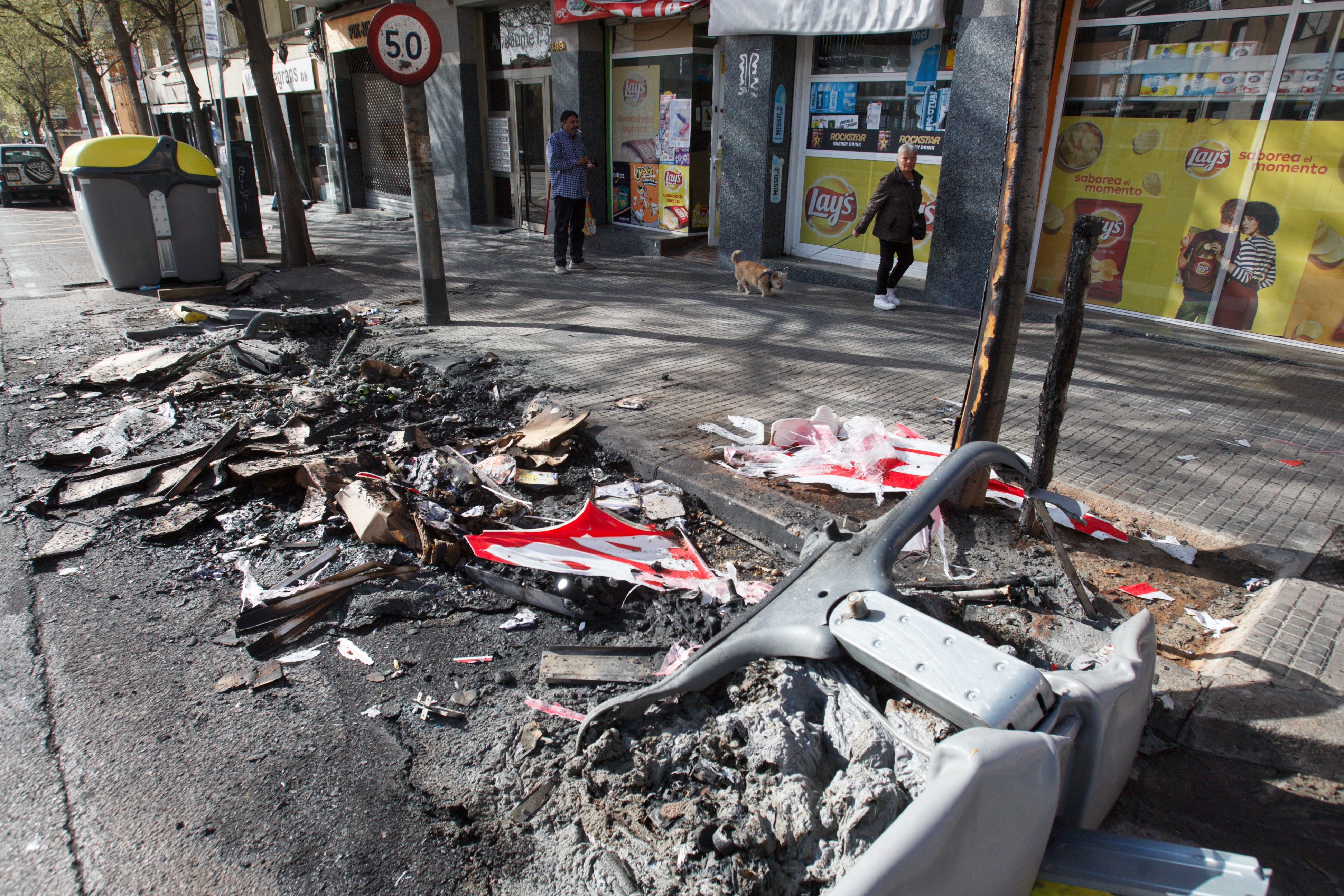 Onada d'incendis de contenidors a Terrassa