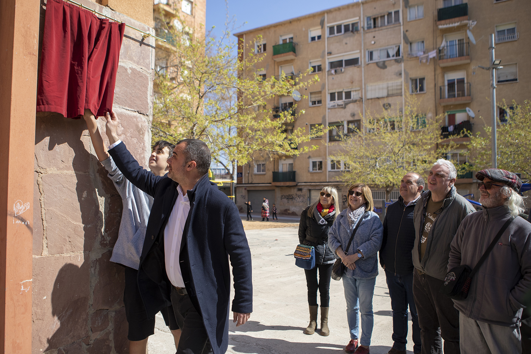 Acte de reobertura de la placa de la Plaça de Rosa Parks