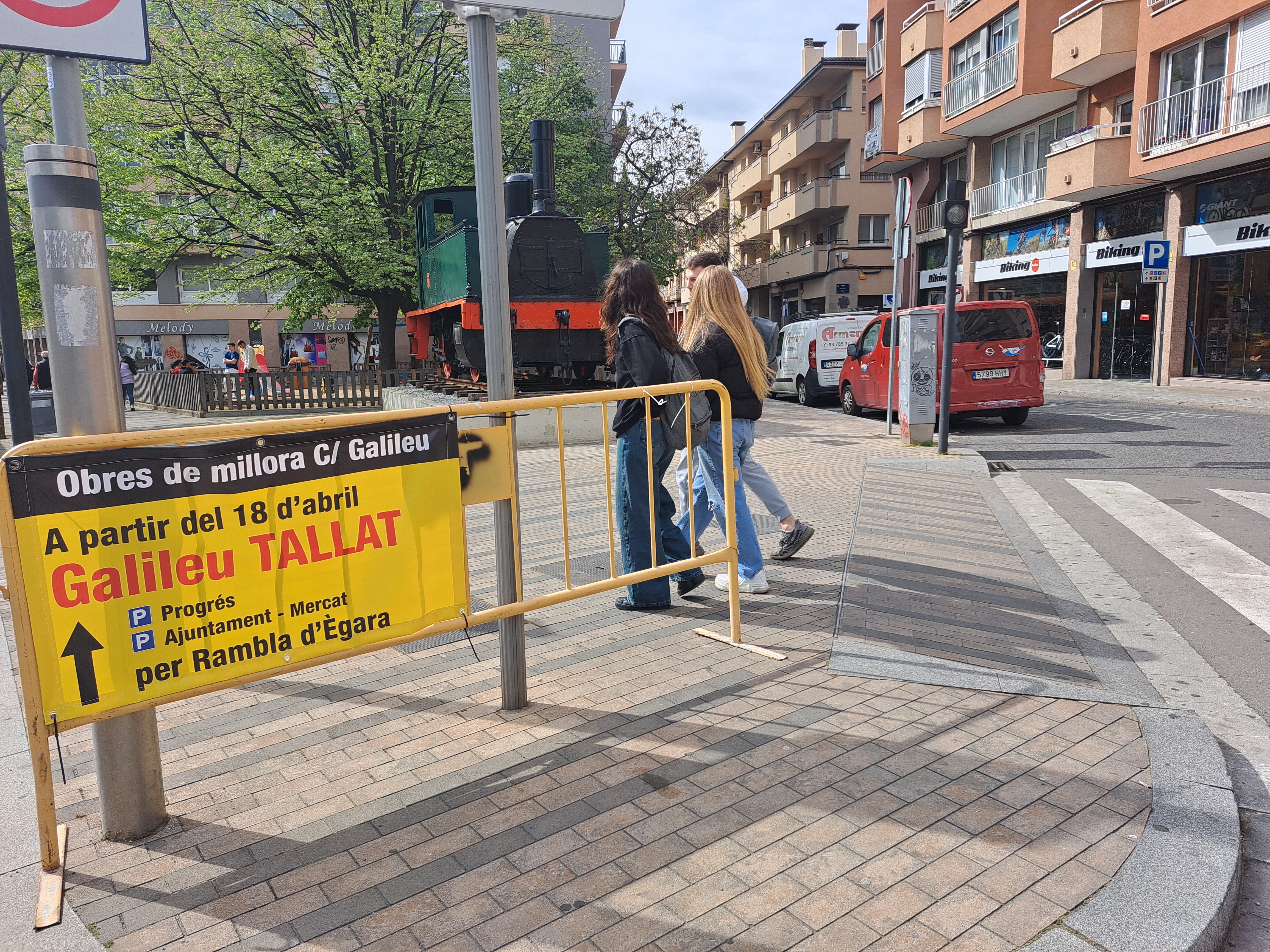 Tallen Galileu per les obres d'urbanisme tàctic