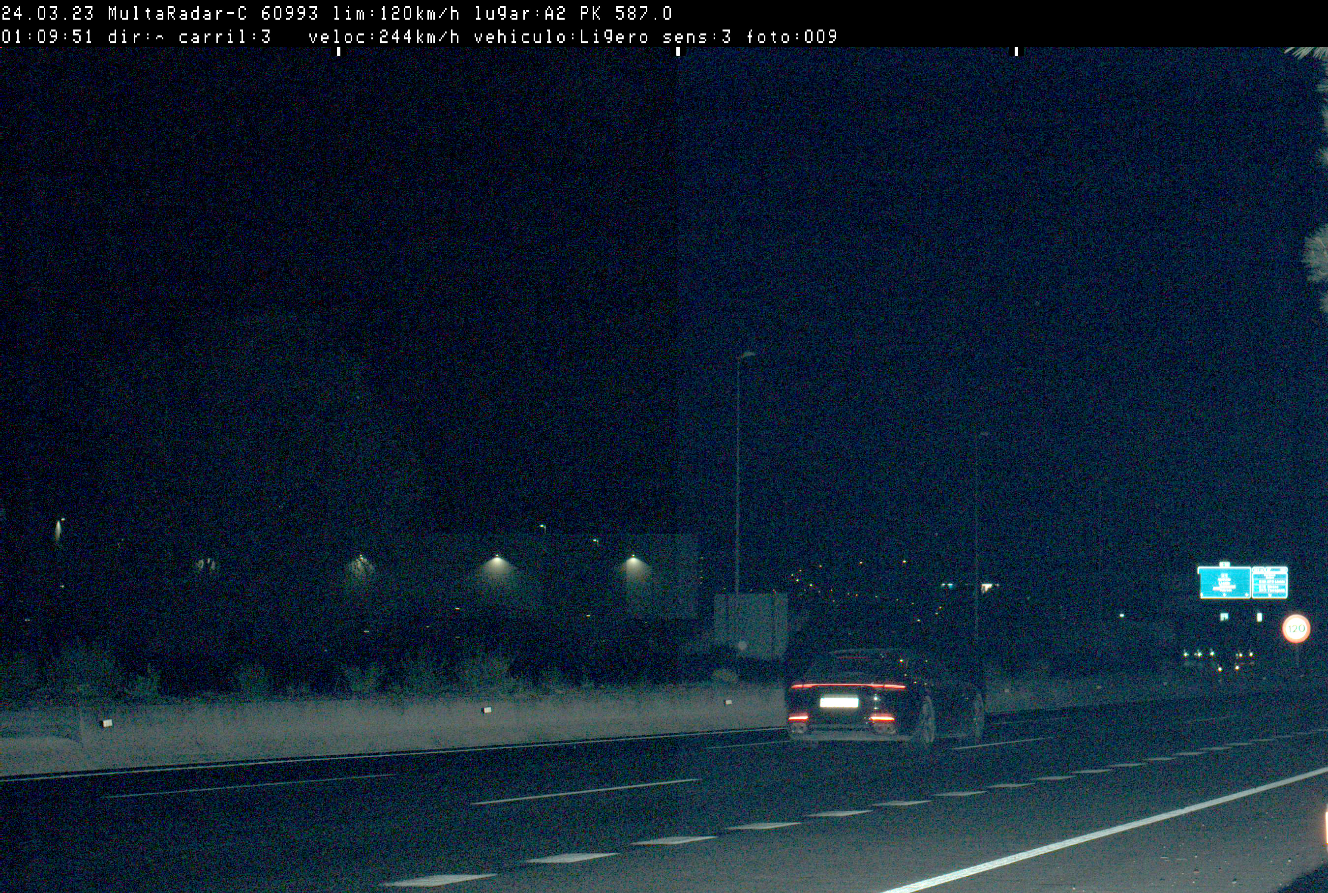 Enxampen un conductor que circulava a 244 km/h a Castellbisbal