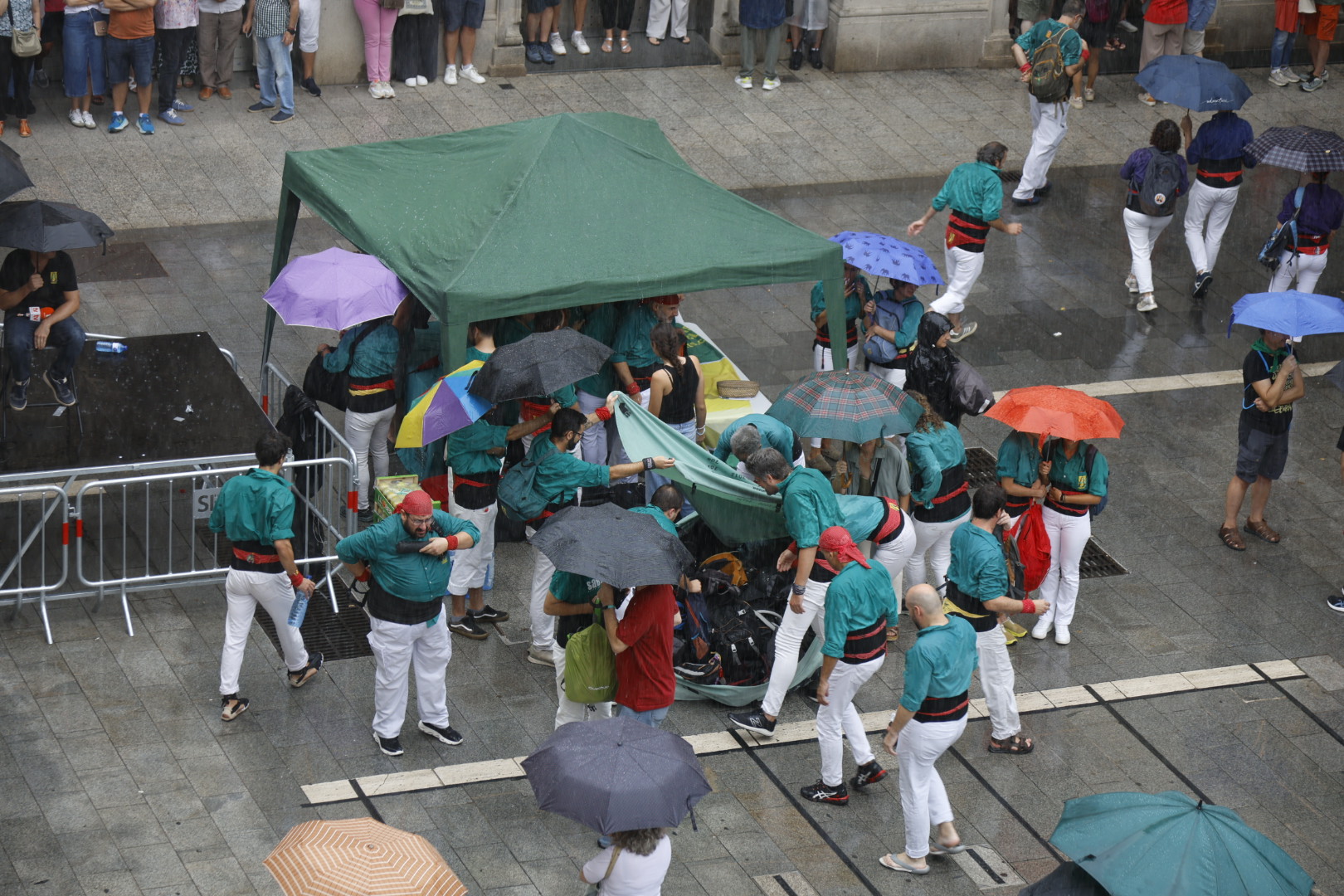 Es cancel·la per la pluja la diada castellera de Festa Major