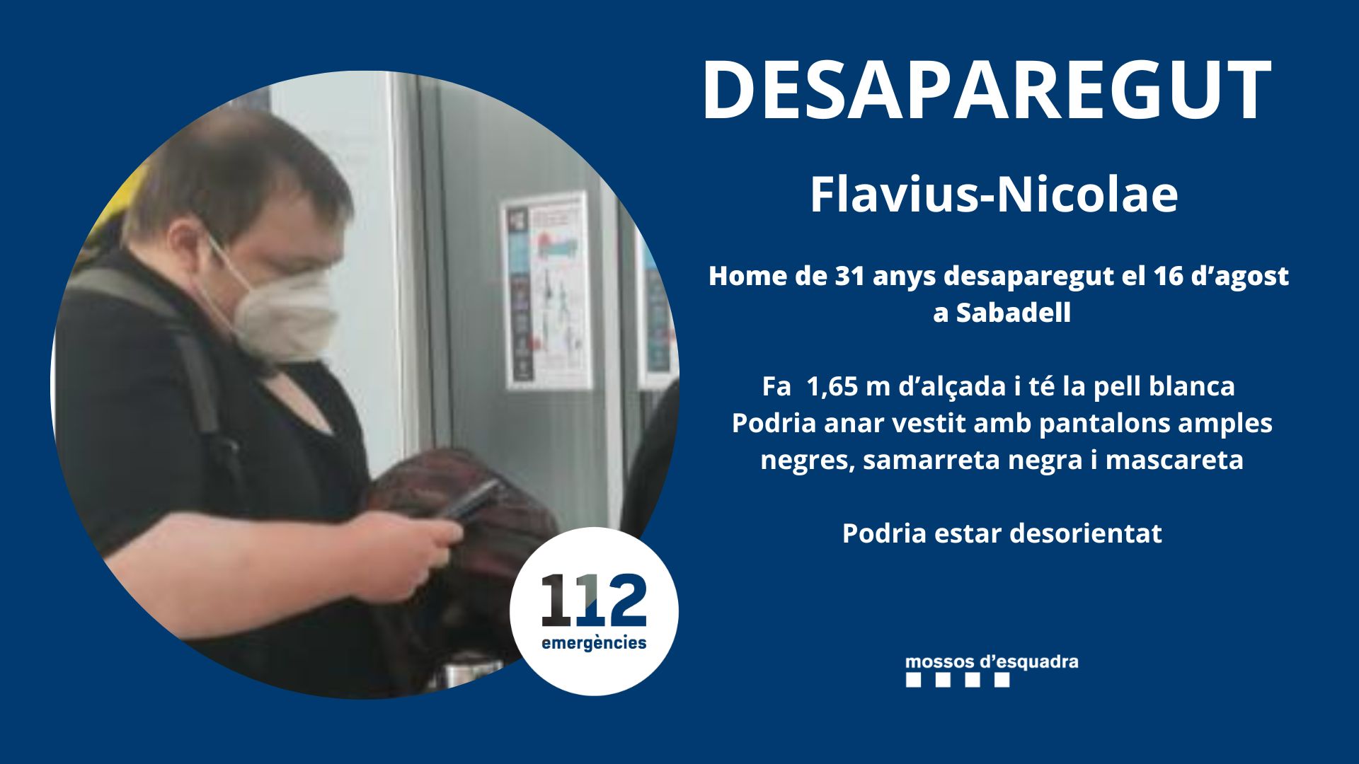 Troben sa i estalvi el veí desaparegut a Sabadell