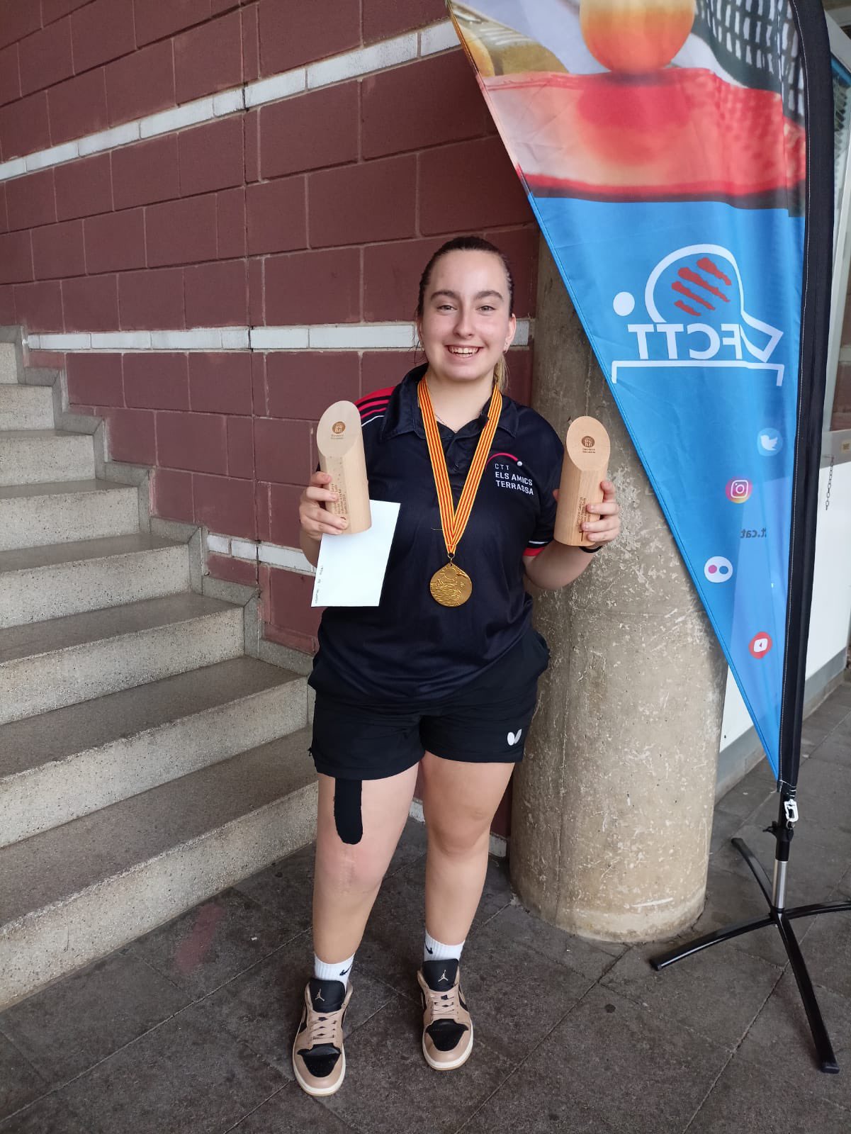 Dos podis per a Maria Migueles en el Campionat de Catalunya de tennis taula adaptat