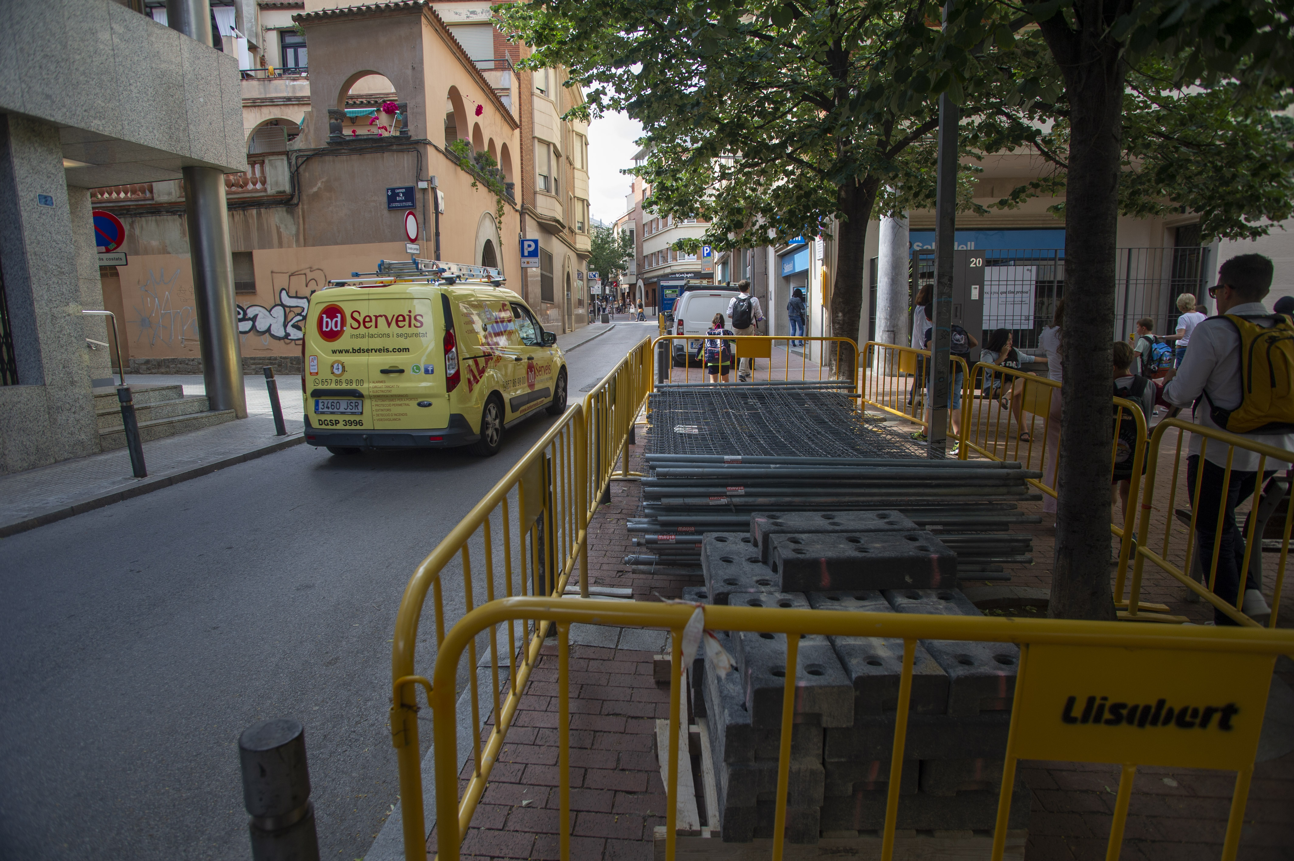 Obres als carrers del Forn i del Vall de Terrassa