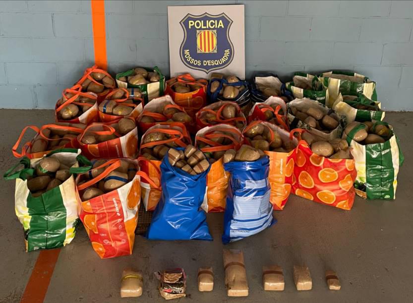 Detingut a Rubí amb 391 quilos de haixix