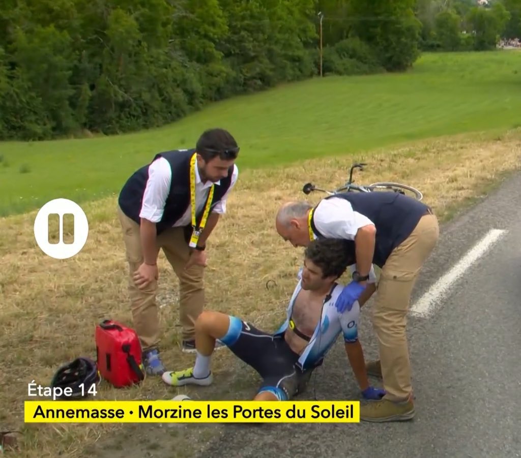 Antonio Pedrero pateix una caiguda i abandona el Tour