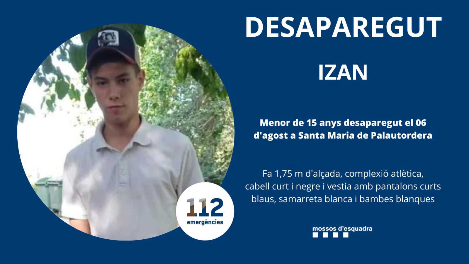 Localitzen sa i estalvi el jove de Terrassa desaparegut