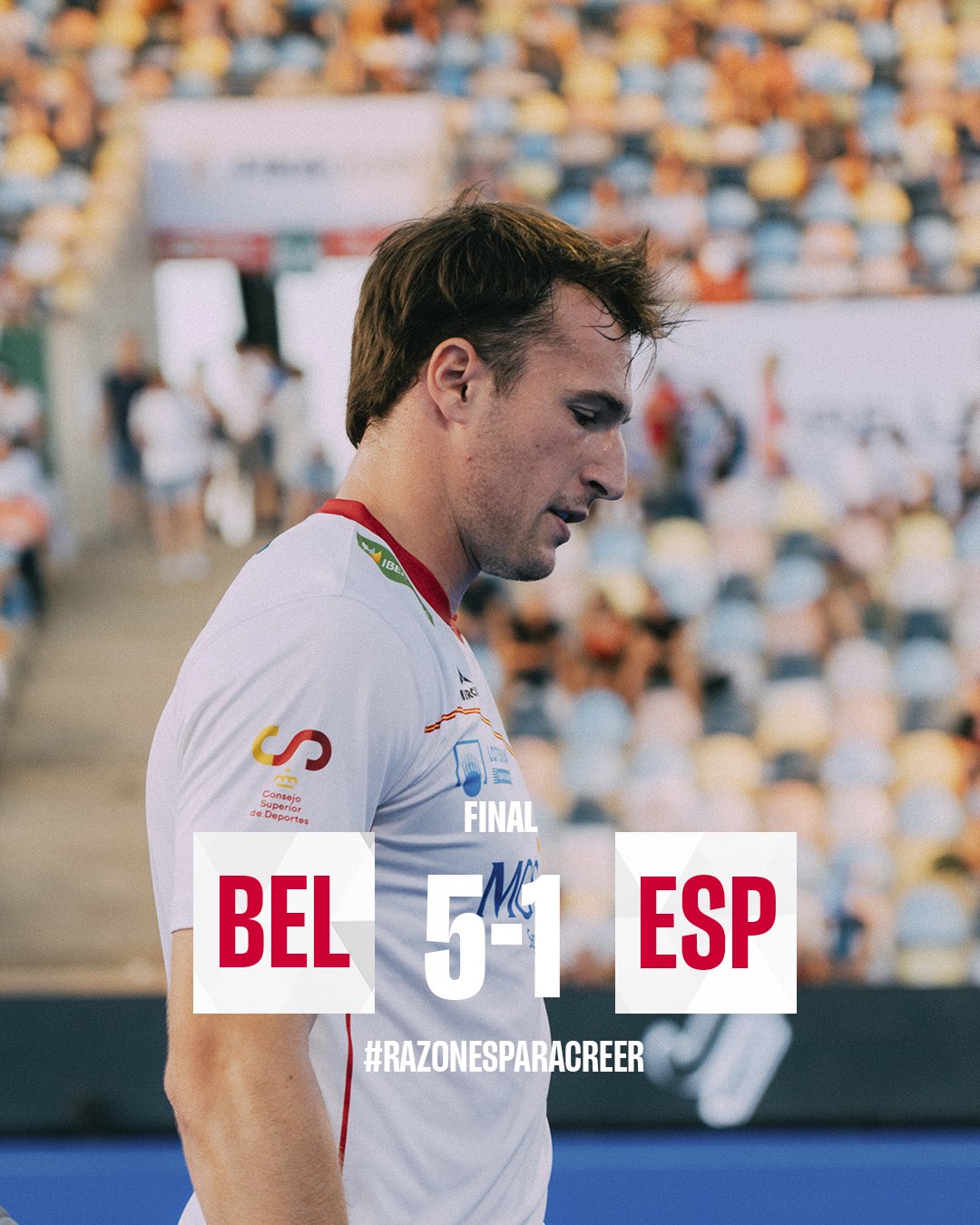 La selecció masculina cau per 1 a 5 contra Bèlgica a l'Europeu
