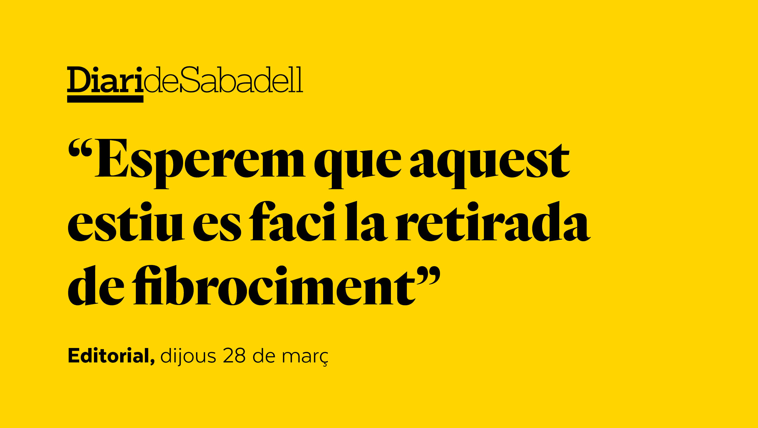 Qualsevol millora és benvinguda