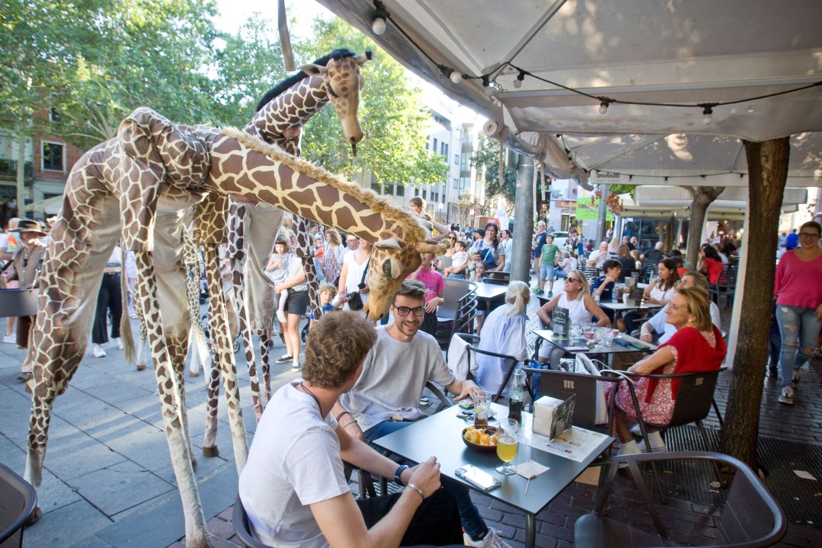 3 girafes, 300 telèfons mòbils