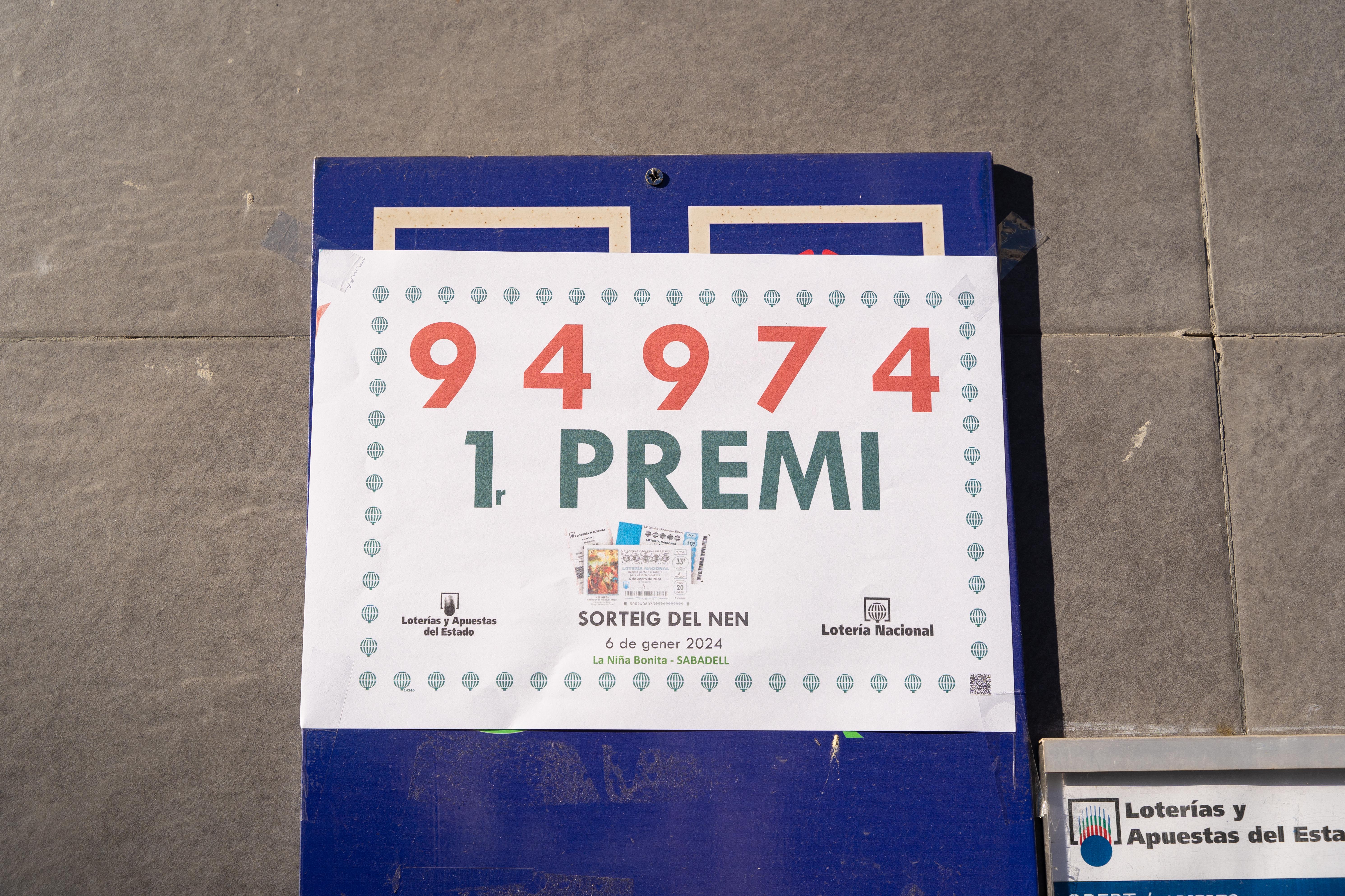 El sorteig del Nen deixa el premi gros a Sabadell: 