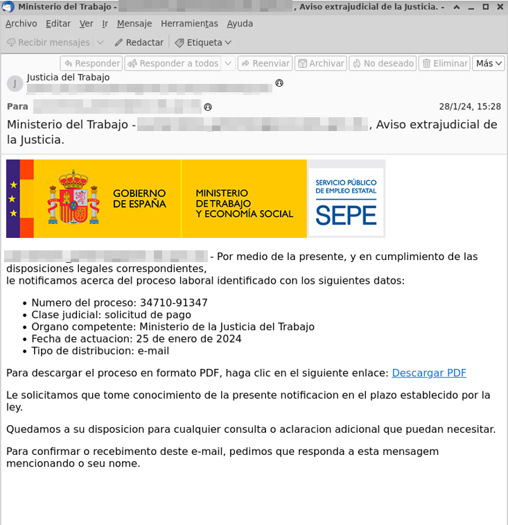 Alerta: una nova estafa suplanta el SEPE - 