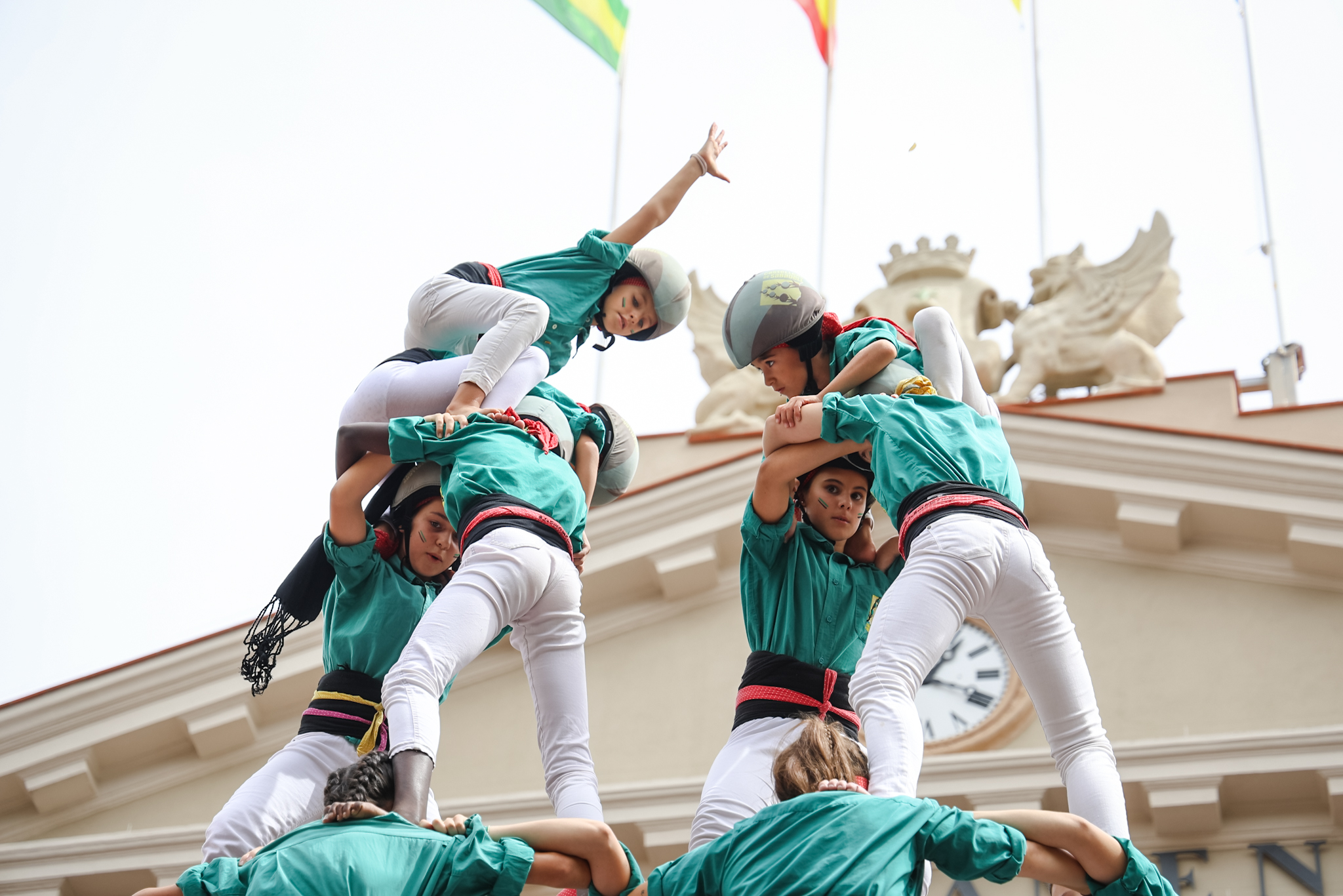 Els Saballuts llueixen en una jornada castellera d'alt nivell