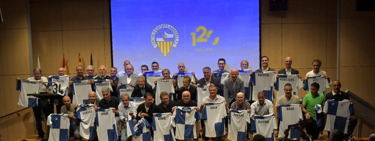 El cor arlequinat batega al màxim en l'acte del 120 Aniversari del CE Sabadell