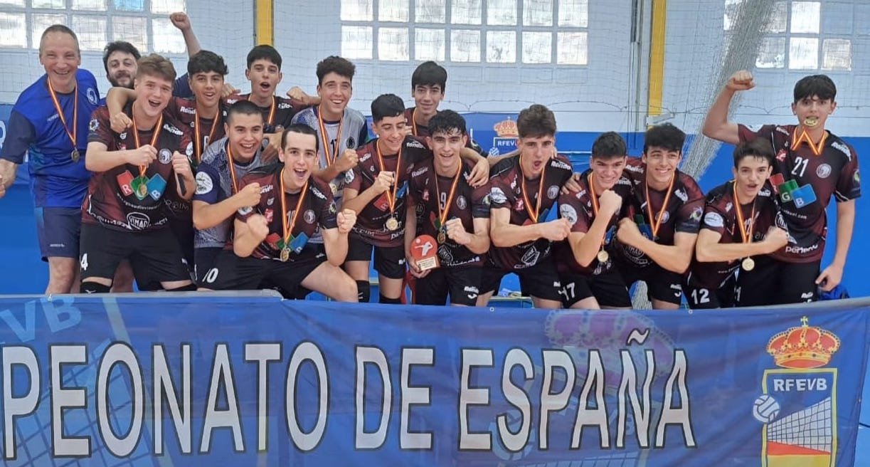 El cadet masculí del Club Natació Sabadell, campió d'Espanya de vòlei