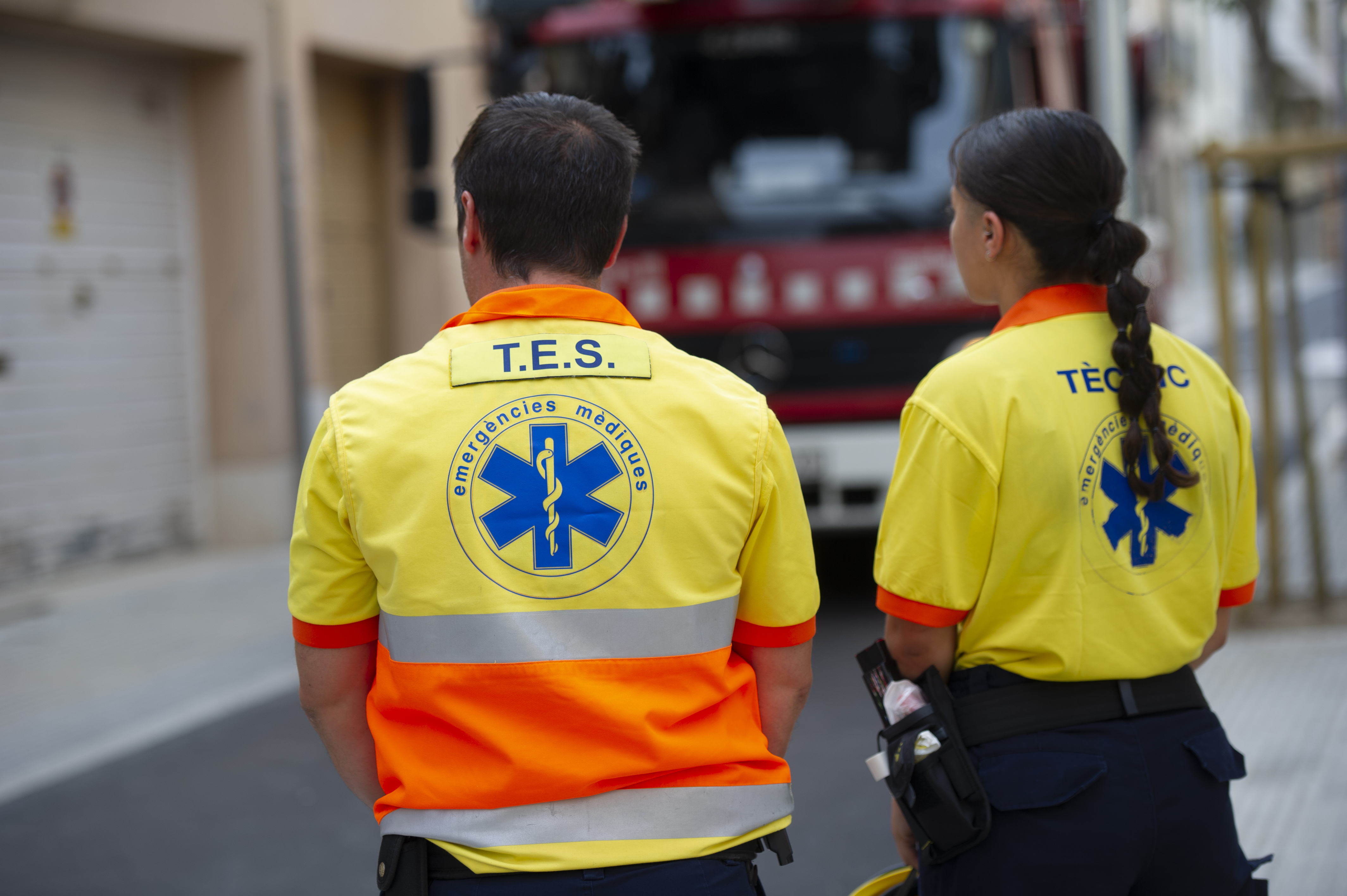 Accident d'un vehicle de transport sanitari a Terrassa