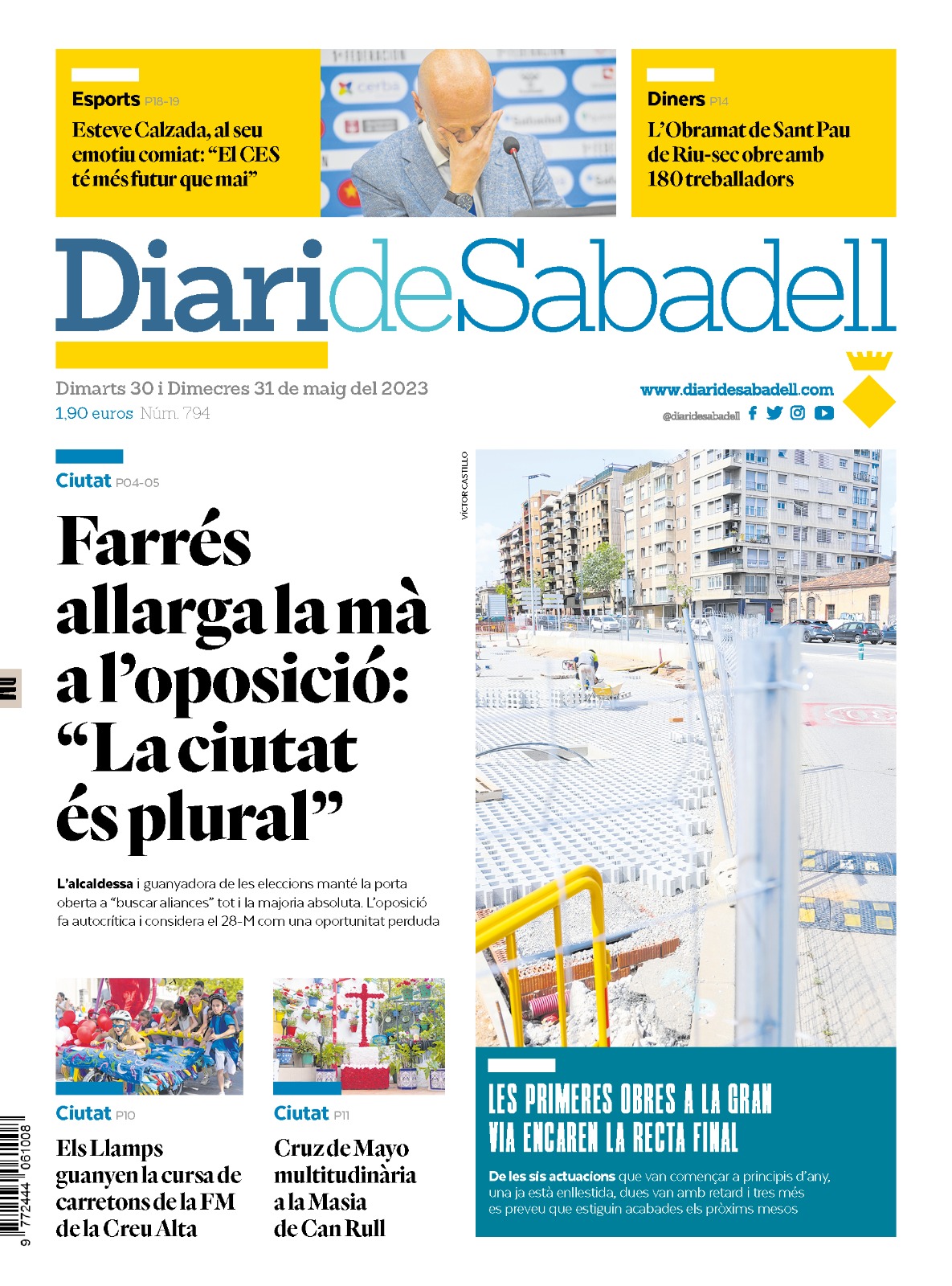 Les notícies més destacades d'aquest dimarts 30 de maig a Sabadell