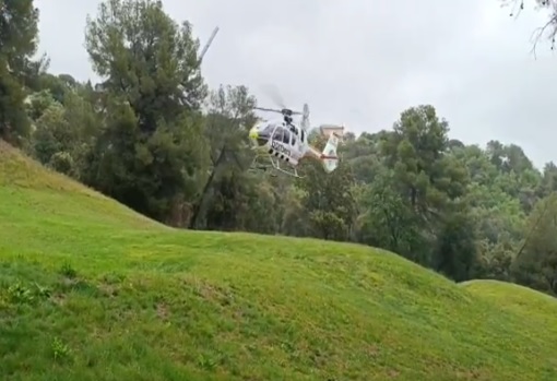 VÍDEO | Rescatat en helicòpter un jugador de golf a Matadepera