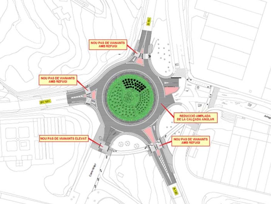 Projecte de millora de la rotonda de la B-150 a Castellbisbal