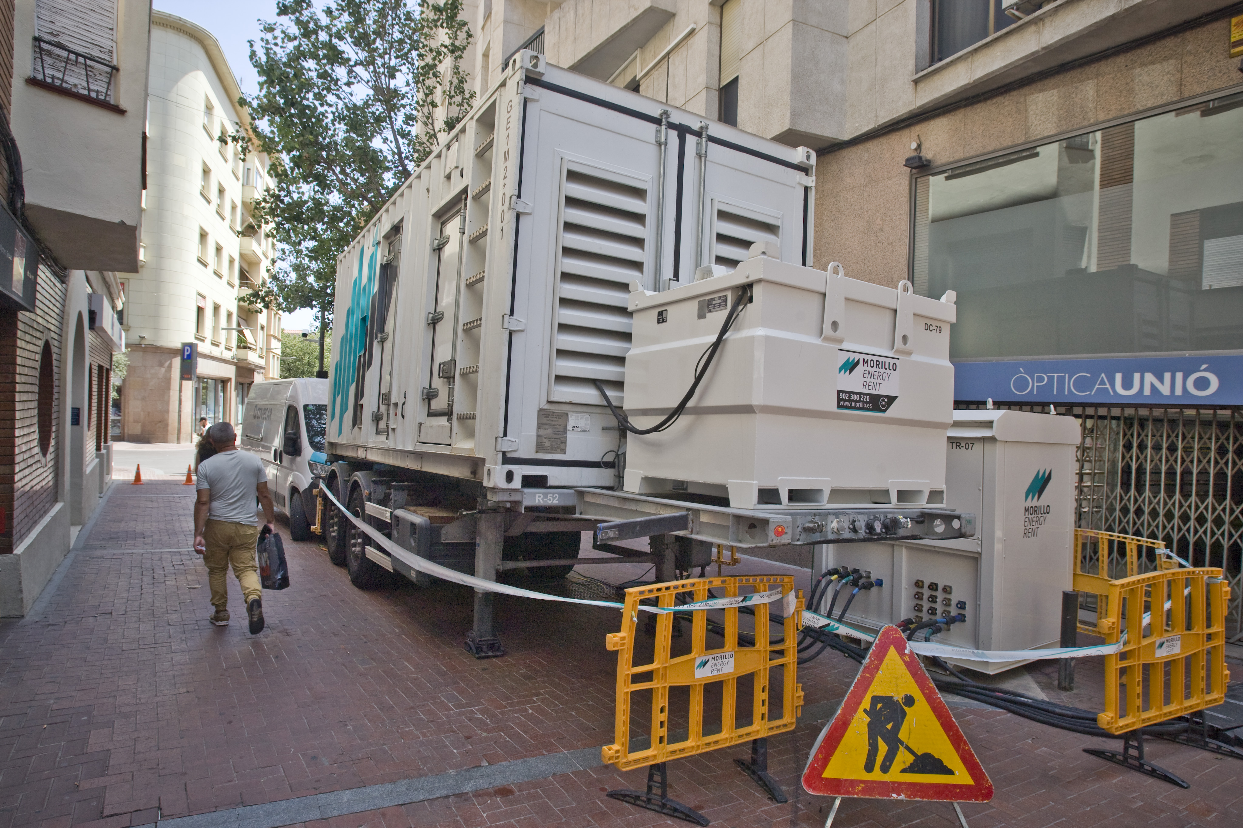 Avaria d'un transformador elèctric al Centre de Terrassa