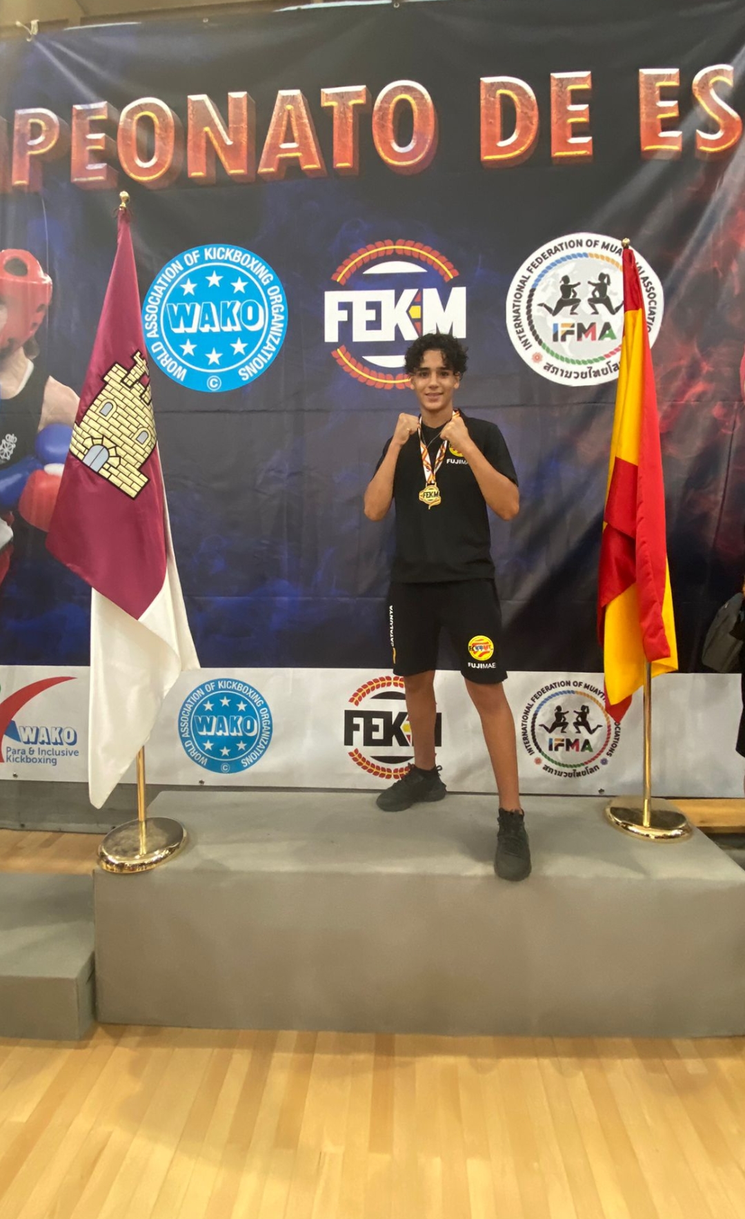 Wael Aarab, campió d'Espanya de kickboxing