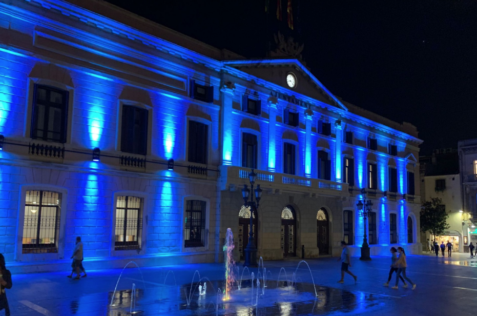 L'Ajuntament de Sabadell es tenyeix de blau