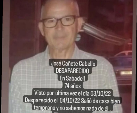 Busquen un home desaparegut aquest dimarts a Sabadell