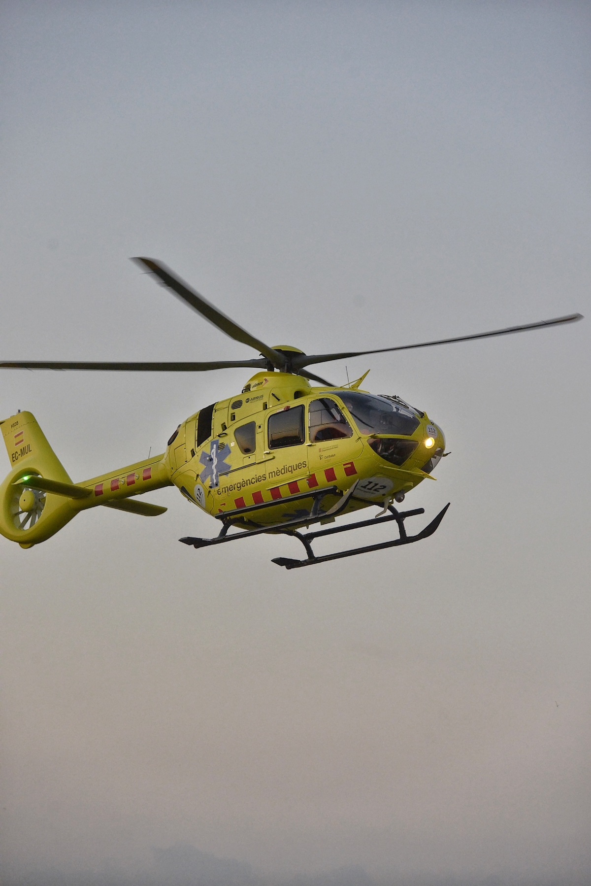 Traslladat en helicòpter un ciclista ferit greu després de caure a Ca n'Ustrell