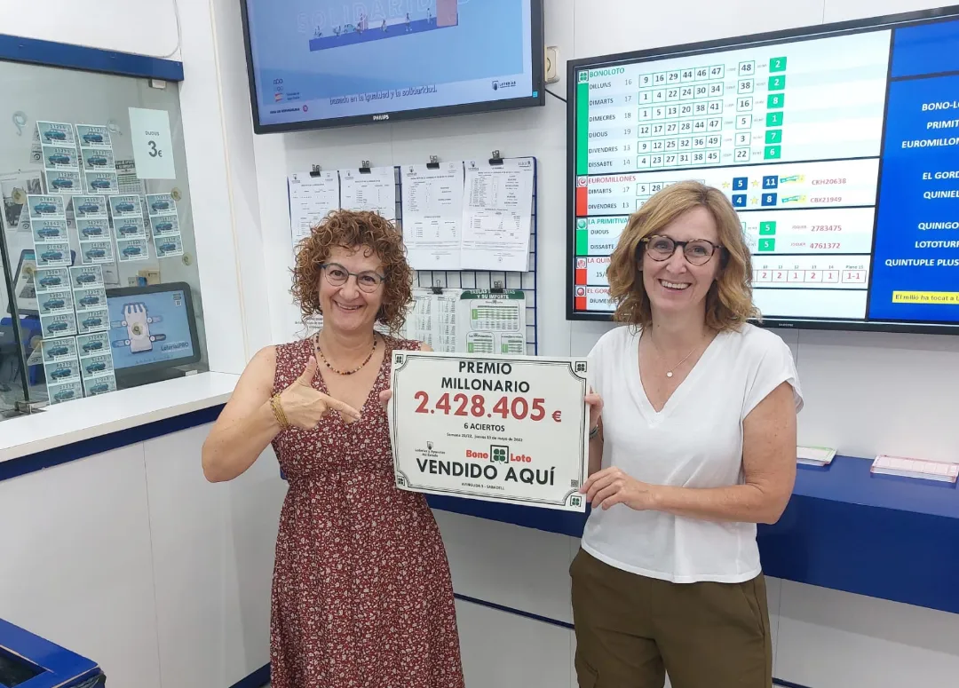 Una loteria de Sabadell reparteix 2,4 milions d'euros en la Bonoloto